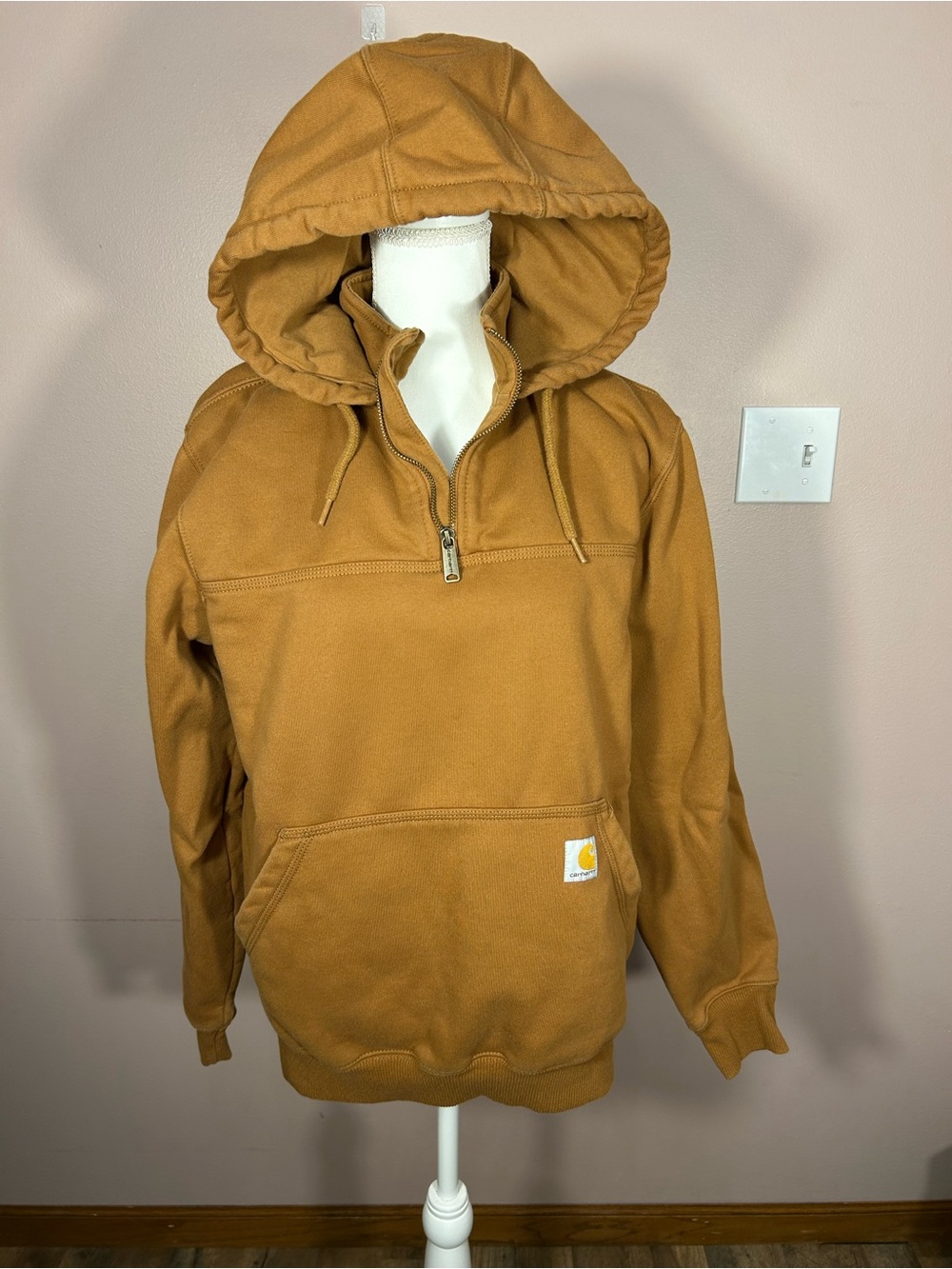 Carhartt Men's Zip-Front Hooded Sweatshirt in Carhartt Brown